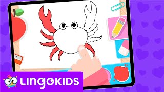 Let's COLOR THE CRAB 🦀🎨 | Arts and craft for KIDS | Lingokids Games screenshot 3