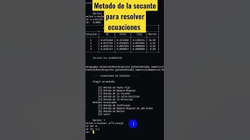 Metodo de la secante para resolver ecuaciones