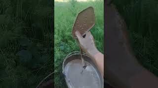 Cleaning the moped's mirror from sticky mud  ASMR
