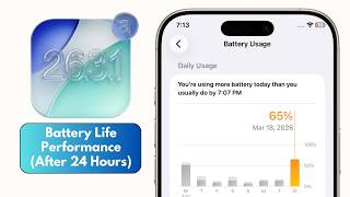 نظام التشغيل iOS 26.3.1 (أ) عمر البطارية والأداء (بعد 24 ساعة) screenshot 5