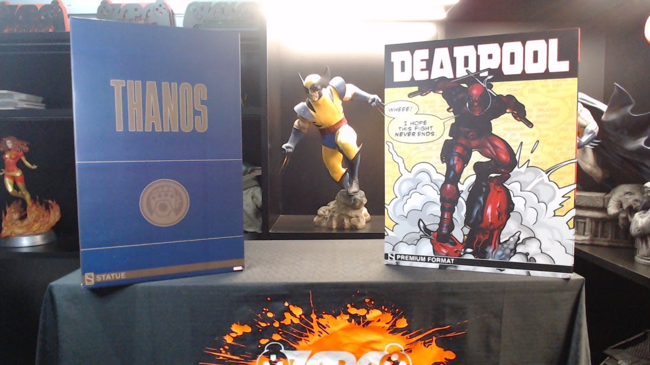 Sideshow Deadpool and Thanos unboxing