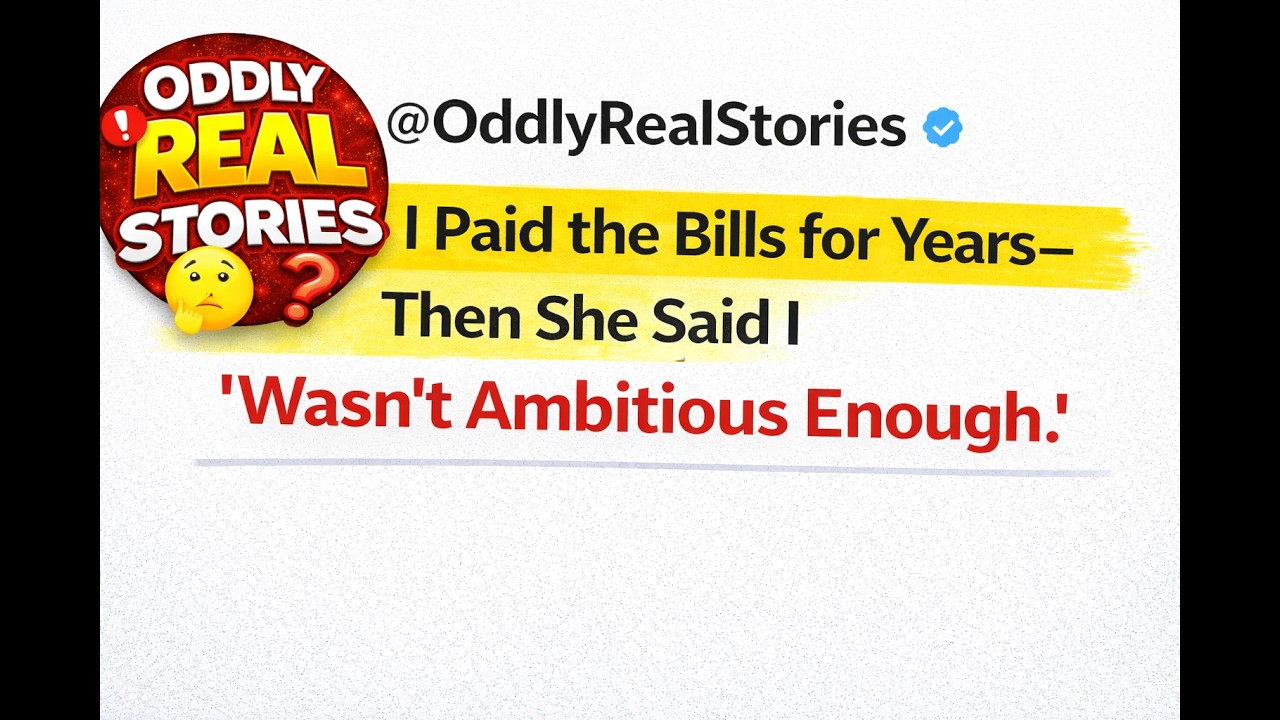 I Paid the Bills for Years—Then She Said I “Wasn’t Ambitious Enough ”