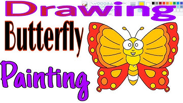 How to draw Butterfly 🦋 in MS Paint 🎨 on Computer 🖥️