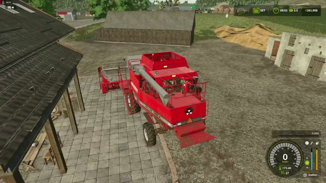 farming simulator 25 vida de fazendeiro recolhendo palha e andando a cavalo