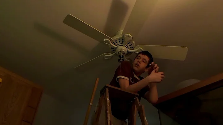 Putting the Hunter Waldon ceiling fan back togethe...