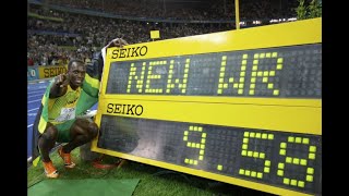 Mens 100m Final, World Championships Berlin 2009 WORLD RECORD - UK commentary \& interview