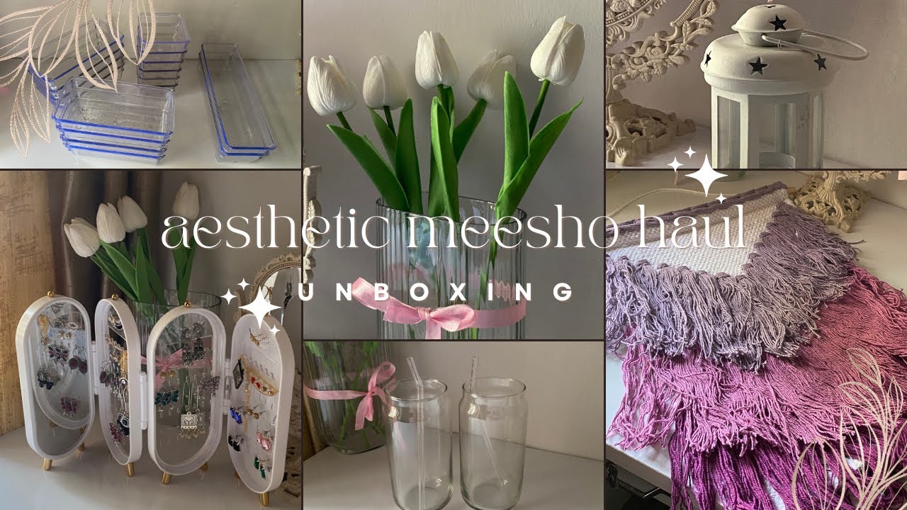 ♡Aesthetic Meesho Haul Part 1 🛒 | cute home decor | outfits ...
