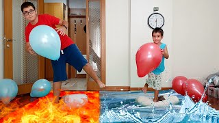 Berat Ile Buğra Yerde Ateş Ve Su Var Oynuyor The Floor Is Fire And Water Berat Plays With Brother