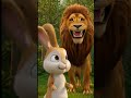 Lion vs Rabbit Story | Animal Moral Story for Kids | Kids Cartoon Story #kidsstory #rabbit #lion