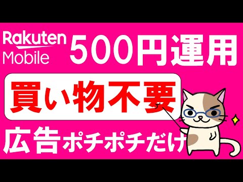 楽天モバイルワンコイン運用！超簡単に楽天ポイントをゲット→ポイント支払いで月々の携帯電話料金を節約☆