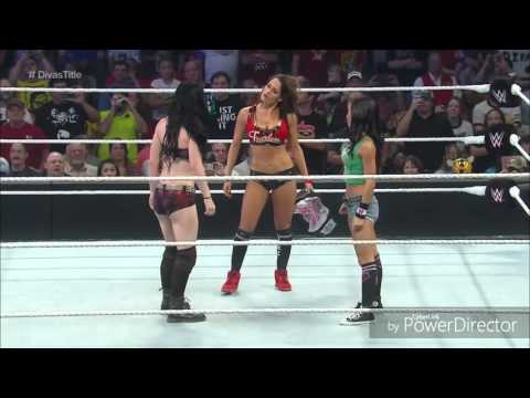 WWE SmackDown Nikki Bella Attacks AJ Lee & Paige 19.09.2014