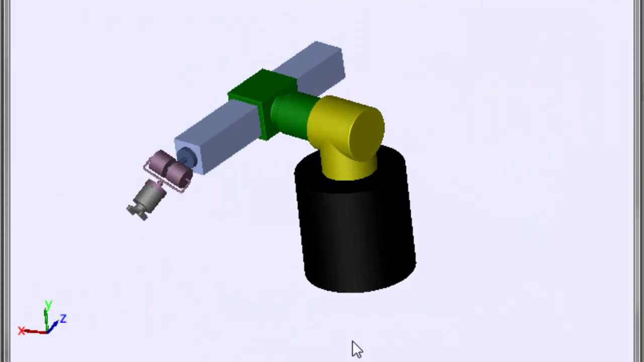 Inverse kinematics of a Cylindrical Robot Manipulator (Cinemática inversa) YouTube