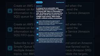 A company has an automobile sales website that stores its listings in a... | AWS SAA-C03 #Shorts