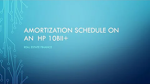 Amortization on HP 10bII+