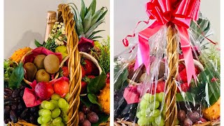 DIY Como Hacer Una Canasta De Fruta y Flores / Fruit Basket