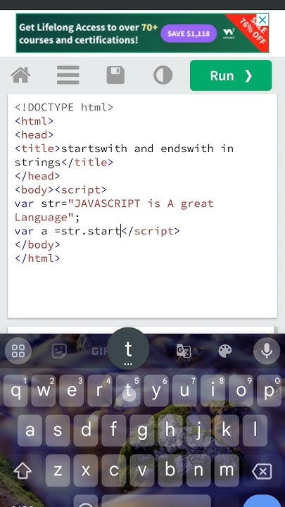 JavaScript:StartsWith in String||#javascriptcode #javascript # ...