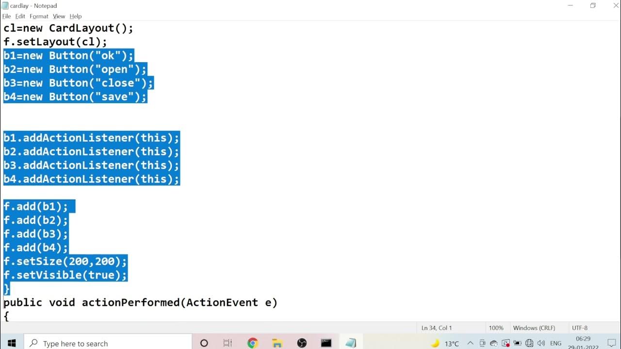 Card Layout in java - YouTube