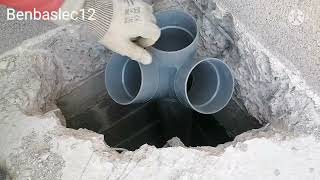 Монтаж канализационных труб 3-х этажного дома (часть 1)