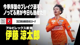 【速報】伊藤 涼太郎（アルビレックス新潟）これが新潟の前に出る力！注目のアタッカーが先制弾｜2023明治安田生命J1リーグ第4節