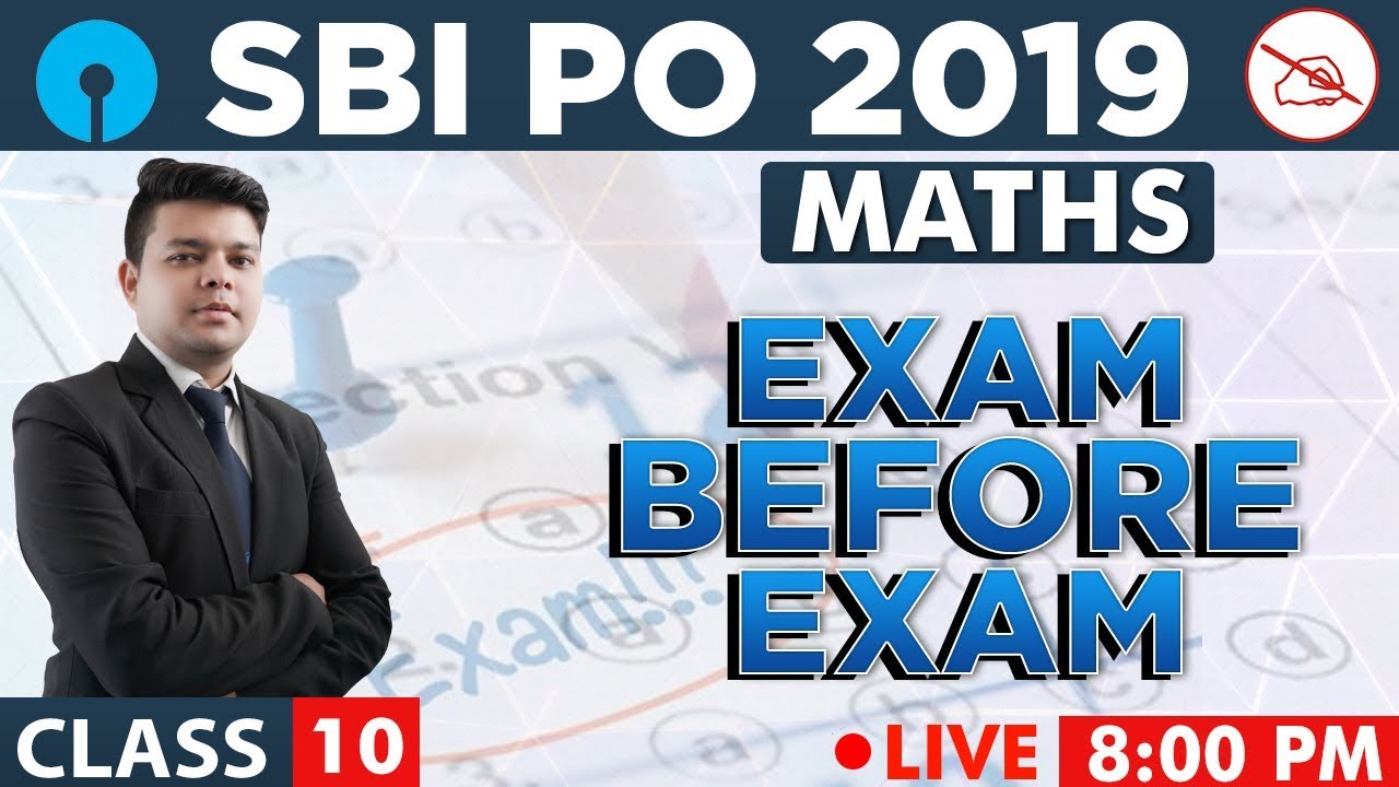 Exam Before Exam | SBI PO 2019 | Maths | 8:00 PM