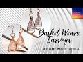 Basket weave earrings  wire earrings  make your own wire wrapped earrings  jewellery making