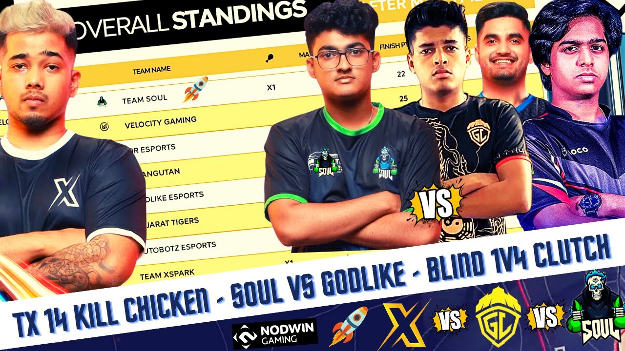 Scout Tx Chicken 🚀 soul vs godlike 💛 GE , blind 1v4 - iQOO Pro Series ...