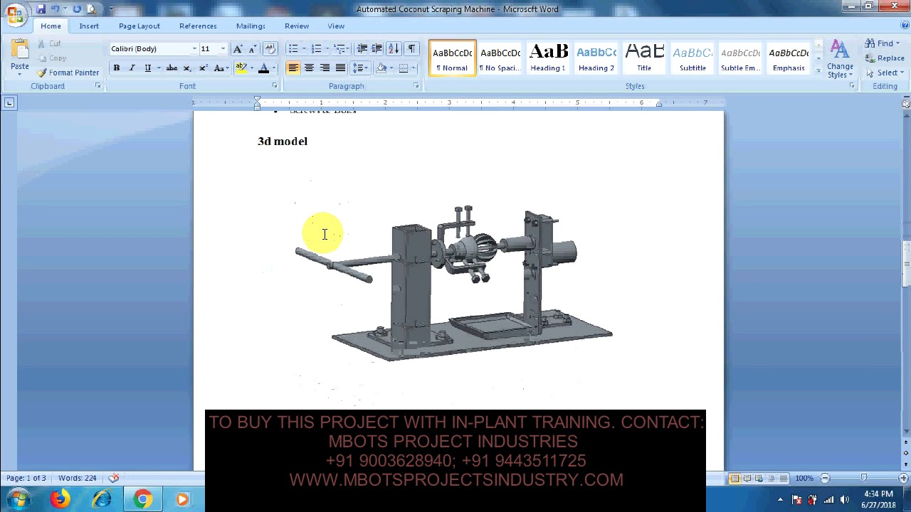 DESIGN AND FABRICATION OF AUTOMATED COCONUT SCRAPING MACHINE MECHANICAL