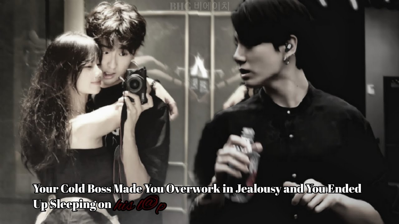 Your Cold Boss Made You Overwork in Jealousy and You Ended Up Sleeping on His L@p|Jungkook oneshot