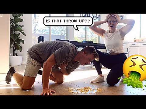 Throw up PRANK on wife!! *BAD REACTION*