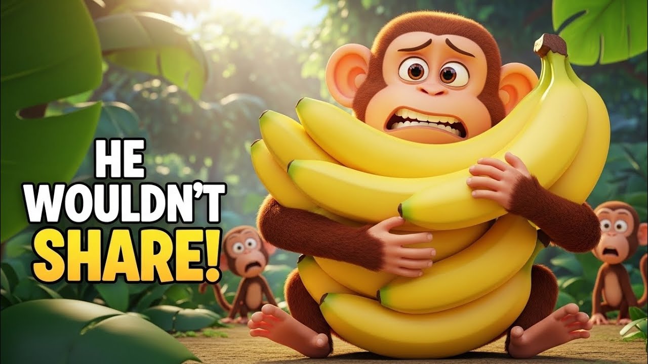 The Greedy Monkey and the Banana Bunch | Family Story Time