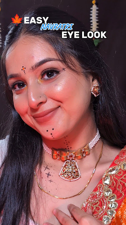 Easy navratri ft. eye makeup tutorial ✨#youtubeshorts #beautytiips #eyemakeup #makeup #navratri2025