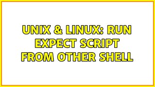 Unix & Linux: Run expect script from other shell
