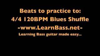 Beats to practice to: 4/4 120BPM Blues shuffle