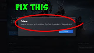 How to Fix Steam An Error Occured While Installing "Disk Write Error" Details