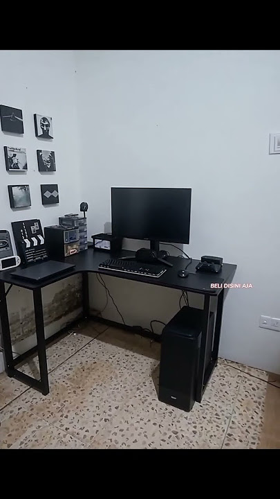 Meja Gaming Berbentuk L. rekomendasi nih buat gamer, belajar, kerja #lewatberanda #rekomendasi #meja
