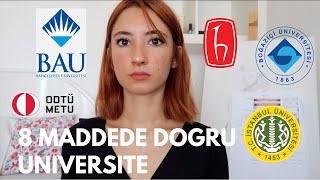 KENDİN İÇİN EN DOĞRU ÜNİVERSİTEYİ SEÇ! I 8 MADDEDE ÜNİVERSİTE SEÇİMİ