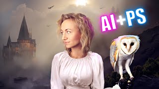 ФОТОШОП + НЕЙРОСЕТЬ КОЛЛАЖ PS + AI | Photoshop c искусственным интеллектом