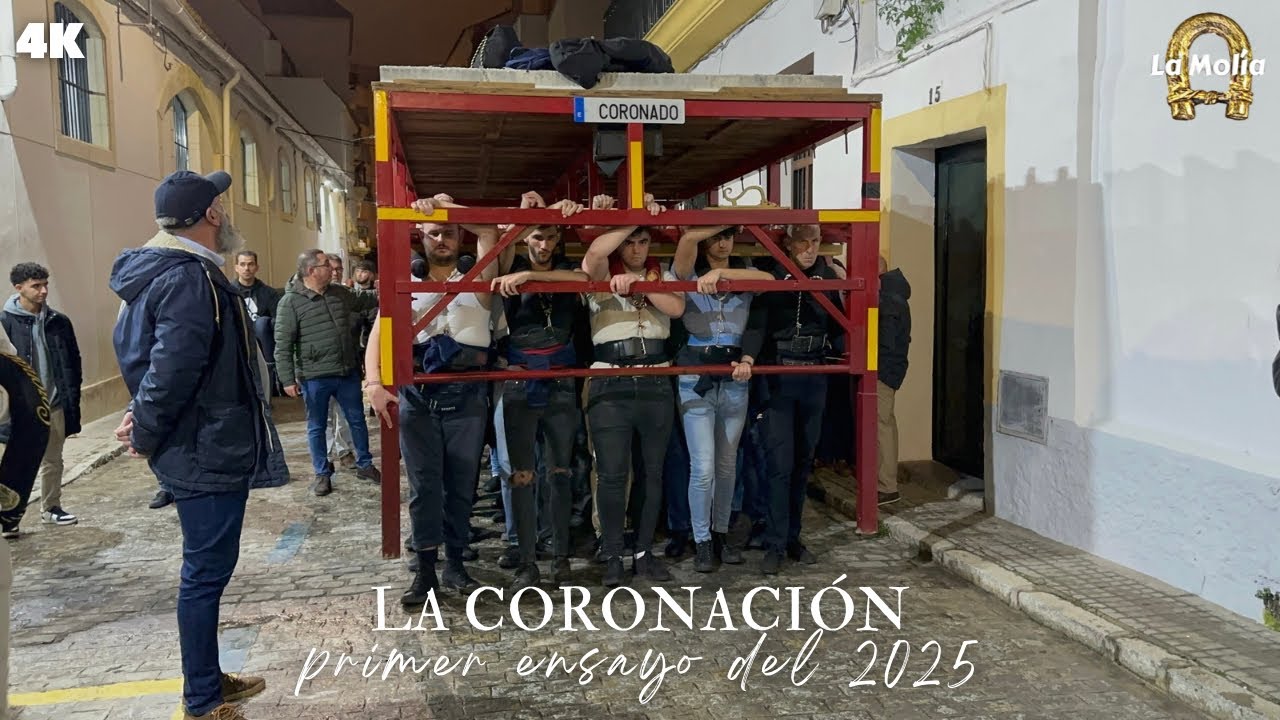 [4K] Primer ensayo de la cuadrilla alta de la Coronación de Espinas (Jerez de la Fra., 2025)