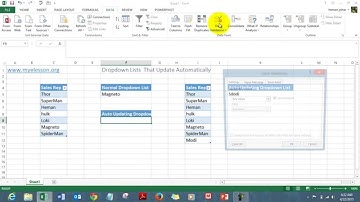 Create Auto Updating Drop-Down Lists in Excel | Hindi