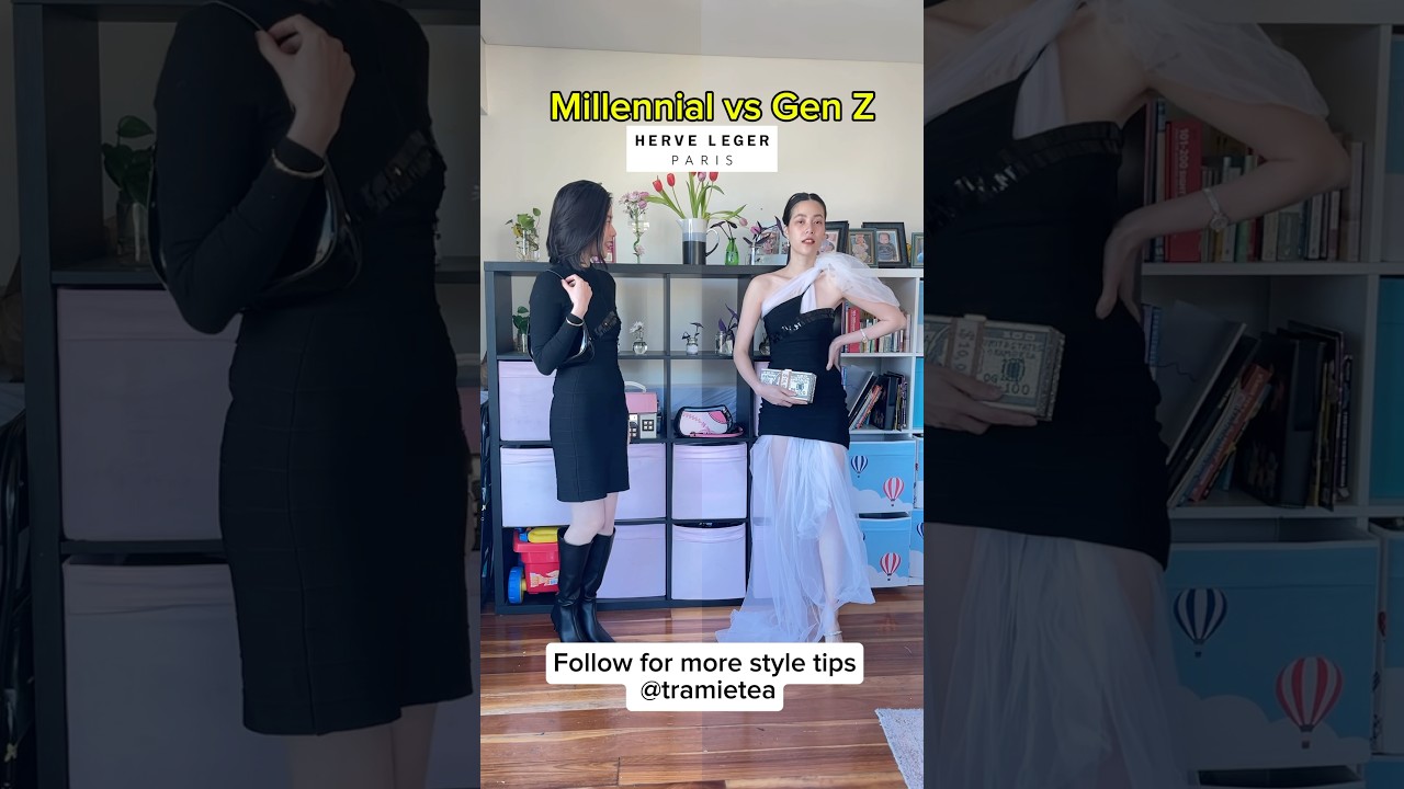 Same Herve Leger dress. Different decade but I think gen Z won this round 