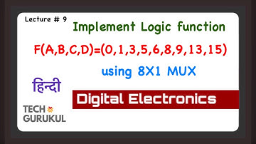 9. Implementation of Boolean Function using Multiplexers in Hindi - 2 | Very Easy