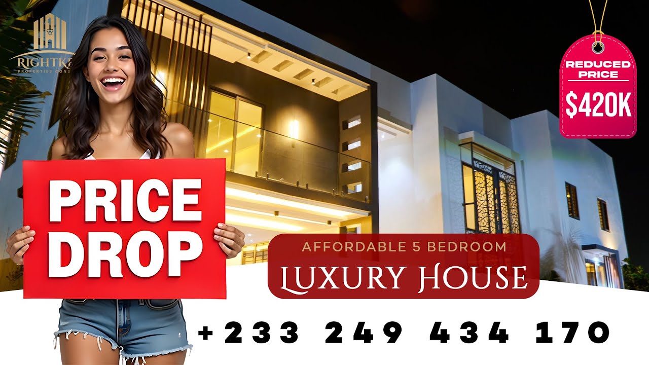 $420,000 Price Reduced - Most Luxurious 5-Bedroom House for Sale in Santasi, Kumasi #realestate