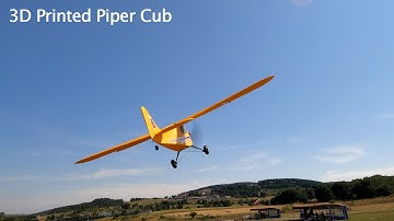 3DLabprint 3D Printed RC Piper Cub Full Flight, No Edit.