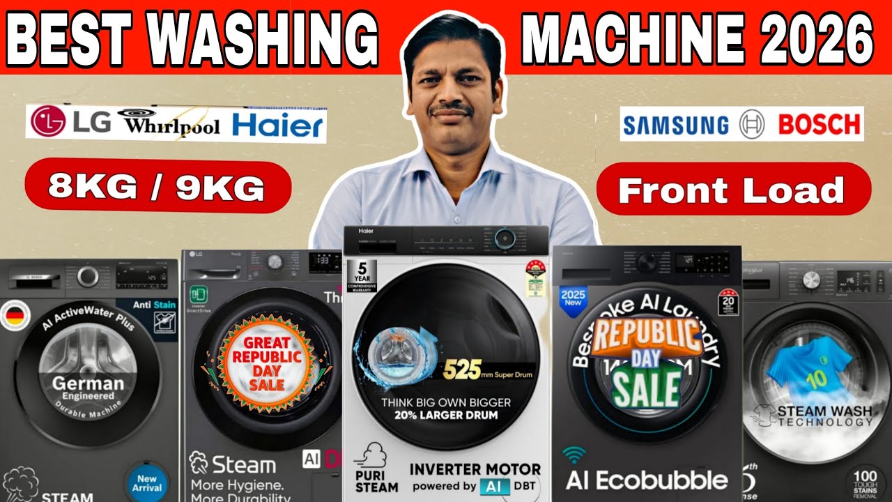 Best Washing Machine In 2026 India | Top 5 Best Front load Washing ...