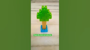 Satisfying asmr building blocks tree/building blocks/relaxing/block game #asmrsounds#tree #shorts