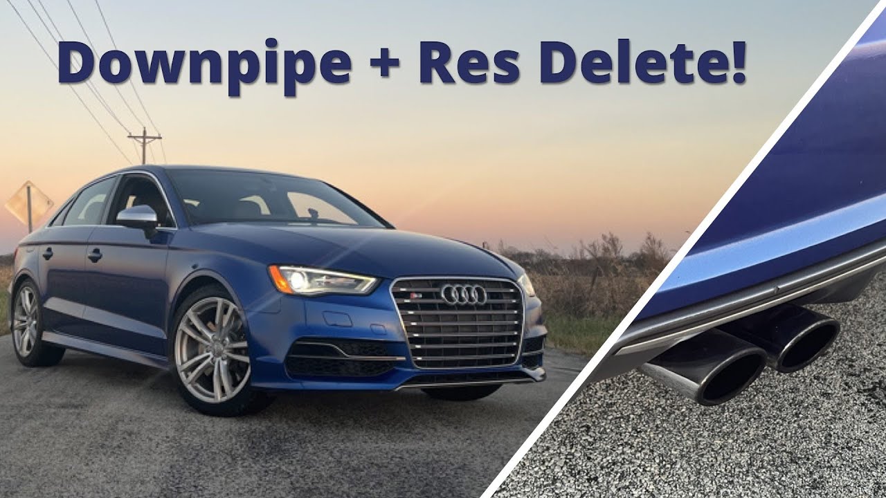Audi S3 Exhaust Downpipe and Resonator Delete YouTube