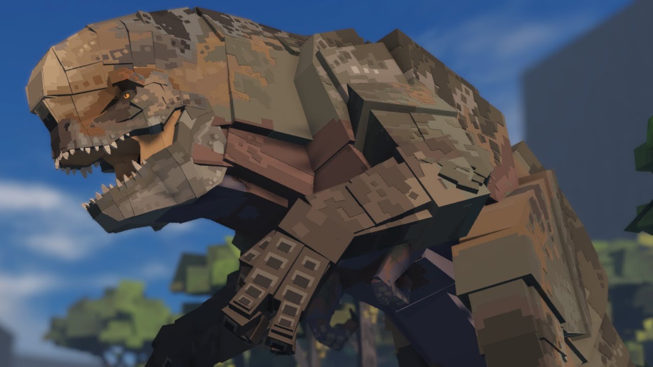 D-Rex VS Rebirth Update + Indominus Rex | Jurassic Blocky