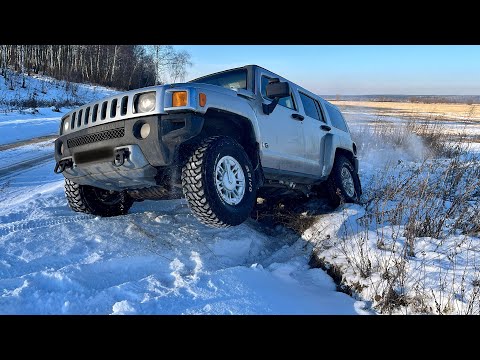 HUMMER H3, MITSUBISHI PAJERO, RANGE ROVER и KYRON на легкой зимней прогулке.