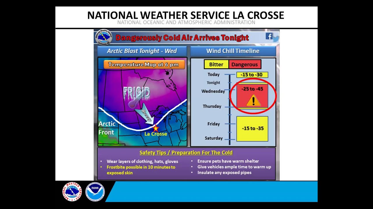 Dangerous Cold Tonight-Wednesday Morning