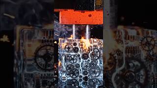 Hot Hydraulic Press vs Impossible Liquid Worlds 🔥🌌 | #shorts#shortsfeed #art